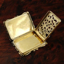 Load image into Gallery viewer, Antique French .800 Silver Gilt Vinaigrette Pendant Locket Pierced Grille