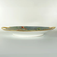 Load image into Gallery viewer, Antique French Limoges Porcelain Plate Charger, Hand Painted Strawberries, Dessert or Cake
