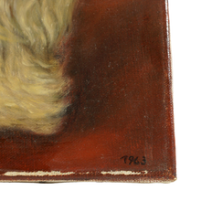 Load image into Gallery viewer, Flemish School Portrait of a Dog, Shih Tzu, Oil Painting, 1965 Ghent Belgium Exhibition