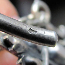 Load image into Gallery viewer, Antique French Silver Chatelaine Belt Clip, Fob Chain, Ornate Putti Figure