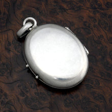 Load image into Gallery viewer, Antique French .800 Silver Photo Locket Pendant, Engraved Virgin Mary Miraculous Medal