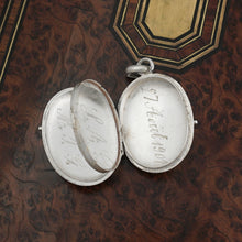 Load image into Gallery viewer, Antique French .800 Silver Photo Locket Pendant, Engraved Virgin Mary Miraculous Medal