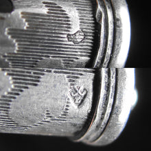 Load image into Gallery viewer, Victorian French Silver Propelling Mechanical Sliding Pencil, Floral Engraving