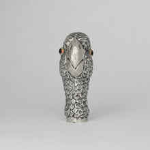 Load image into Gallery viewer, Antique French .800 Silver Dress Cane or Parasol Handle, Parrot Bird Head, Glass Eyes