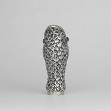 Load image into Gallery viewer, Antique French .800 Silver Dress Cane or Parasol Handle, Parrot Bird Head, Glass Eyes