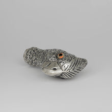 Load image into Gallery viewer, Antique French .800 Silver Dress Cane or Parasol Handle, Parrot Bird Head, Glass Eyes