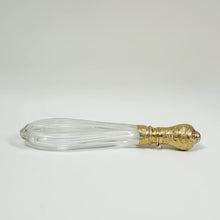 Load image into Gallery viewer, Antique French Silver Perfume Bottle Crystal Tear Drop Shape Scent Bottle