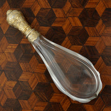 Load image into Gallery viewer, Antique French Silver Perfume Bottle Crystal Tear Drop Shape Scent Bottle