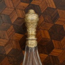 Load image into Gallery viewer, Antique French Silver Perfume Bottle Crystal Tear Drop Shape Scent Bottle