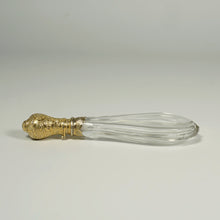 Load image into Gallery viewer, Antique French Silver Perfume Bottle Crystal Tear Drop Shape Scent Bottle