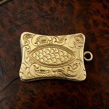 Load image into Gallery viewer, Antique French .800 Silver Vinaigrette Pendant Locket Gold Vermeil Grille