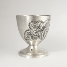 Load image into Gallery viewer, French Sterling Silver Egg Cup, Engraved Squirrel Motif