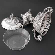 Load image into Gallery viewer, Antique French Sterling Silver Confiturier, Drageoir Centerpiece Bowl