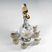 Load image into Gallery viewer, French Sterling Silver Liquor Service, Decanter & Cordial Mugs