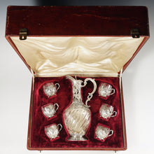 Load image into Gallery viewer, French Sterling Silver Liquor Service, Decanter & Cordial Mugs