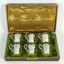 Load image into Gallery viewer, Antique French Sterling Silver Set of Liquor Cups, Mugs, Cordials