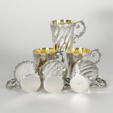 Load image into Gallery viewer, Antique French Sterling Silver Set of Liquor Cups, Mugs, Cordials