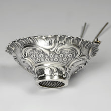 Load image into Gallery viewer, Antique French Sterling Silver Tea Strainer Basket In the Spout