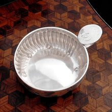 Load image into Gallery viewer, Antique French Sterling Silver Tastevin Wine Taster Sommelier Cup, Cesar Tonnelier