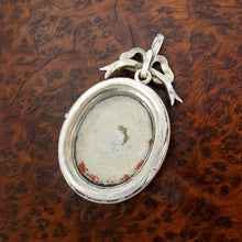 Load image into Gallery viewer, Victorian Enamel Miniature Portrait French Silver Locket Pendant Garnets, Pearl