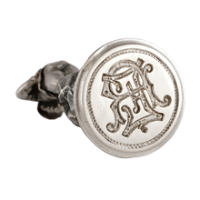 Load image into Gallery viewer, Antique .900 Silver Figural Wax Seal Desk Stamp Gnome & Lizard