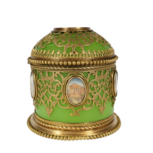 Load image into Gallery viewer, Antique French Opaline Glass Box Palais Royal Grand Tour Miniature Portraits