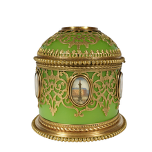 Load image into Gallery viewer, Antique French Opaline Glass Box Palais Royal Grand Tour Miniature Portraits