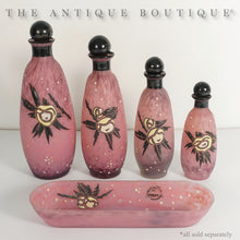 Load image into Gallery viewer, Andre Delatte Nancy French Perfume Bottle Art Deco Enamel Pink Pate De Verre Glass