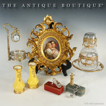Load image into Gallery viewer, Antique French Empire Gilt Ormolu Glass Bedside Carafe Tumble Up