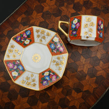 Load image into Gallery viewer, Antique Royal Vienna Style Porcelain Hand Painted Cup Saucer Demitasse