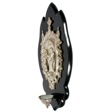 Load image into Gallery viewer, Antique French Silver Gilt Bronze Holy Family Religious Water Font Wall Plaque