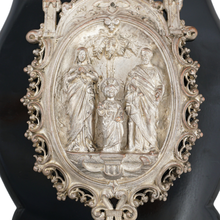 Load image into Gallery viewer, Antique French Silver Gilt Bronze Holy Family Religious Water Font Wall Plaque