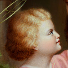 Load image into Gallery viewer, Antique Religious Portrait of Saint Joseph & Baby Jesus French or Austrian School Oil Painting on Canvas