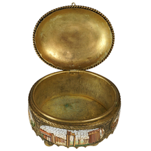 Load image into Gallery viewer, Antique Italian Grand Tour Micro Mosaic Inlaid Trinket Box