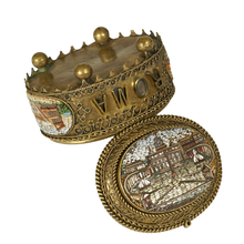 Load image into Gallery viewer, Antique Italian Grand Tour Micro Mosaic Inlaid Trinket Box