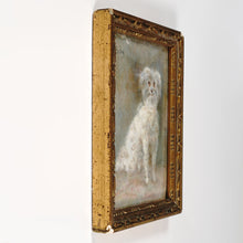 Load image into Gallery viewer, Antique French Miniature Portrait of a Dog, Signed Gouache Watecolor Painting