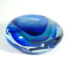 Load image into Gallery viewer, Large Luigi Onesto Murano Italian Sommerso Blue Vase Italian Modernist