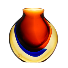 Load image into Gallery viewer, Luigi Onesto Oggetti Murano Italian Sommerso Glass Vase Modernist