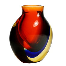 Load image into Gallery viewer, Luigi Onesto Oggetti Murano Italian Sommerso Glass Vase Modernist