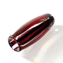 Load image into Gallery viewer, Murano Art Glass Vase IVR Mazzega Red &amp; Purple Striped Vintage Mid-Century
