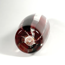 Load image into Gallery viewer, Murano Art Glass Vase IVR Mazzega Red & Purple Striped Vintage Mid-Century