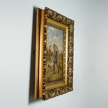 Load image into Gallery viewer, Josef Schmitzberger (1851 - 1940) German Oil Painting Hunting Genre, Dachshund, English Pointer, Hunter & Stag
