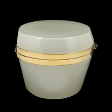 Load image into Gallery viewer, Vintage Opaline Glass Hinged Jewelry Box, Cendese Murano Italian