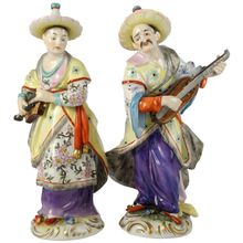 Load image into Gallery viewer, Pair of Volkstedt Germany Porcelain Malabar Musicians Figurines