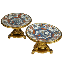 Load image into Gallery viewer, Pair Chinese Porcelain Imari Plates Kangxi period French Bronze Mounts