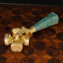 Load image into Gallery viewer, Antique French Palais Royal Wax Seal Wheel Spinning Rotating Intaglio Gilt Metal