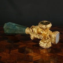 Load image into Gallery viewer, Antique French Palais Royal Wax Seal Wheel Spinning Rotating Intaglio Gilt Metal