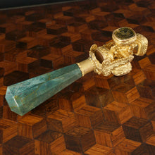 Load image into Gallery viewer, Antique French Palais Royal Wax Seal Wheel Spinning Rotating Intaglio Gilt Metal