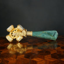 Load image into Gallery viewer, Antique French Palais Royal Wax Seal Wheel Spinning Rotating Intaglio Gilt Metal