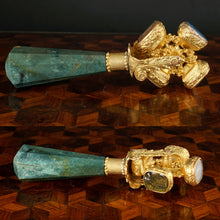 Load image into Gallery viewer, Antique French Palais Royal Wax Seal Wheel Spinning Rotating Intaglio Gilt Metal